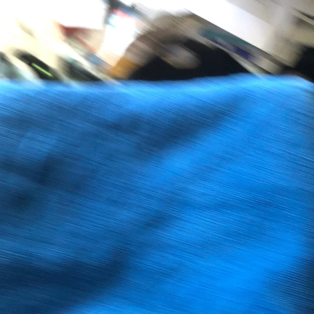 Blue Toweling with Red Car Patch